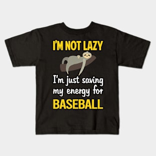 Funny Lazy Baseball Kids T-Shirt